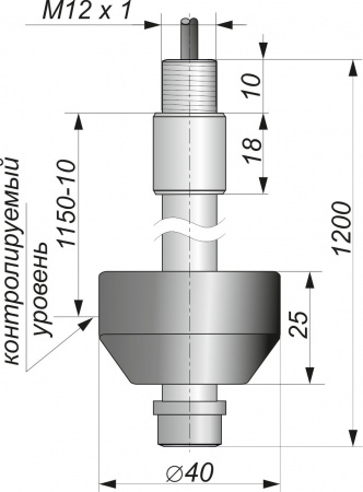 Поплавковый датчик уровня жидкости DFG 40.25-B1-NO-1150.12-M12x1
