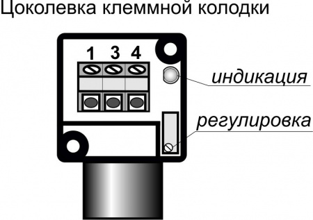 Датчик бесконтактный оптический O05-NO-PNP-K(Л63, с регулировкой)